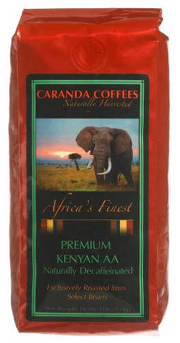 Caranda Fine Foods Kenyan Aa Naturally Harvested Coffee, Decaf, Whole Bean, 16-Ounce Bags... by Caranda Fine Foods