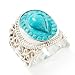 himalayan39 - Himalayan Gems™ Turquoise Sterling Silver Conch Ring