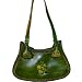 An Unique Hands Craft, Genuine Leather Mini Tote Bag, Flower Decorated and Lovely Gre...