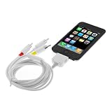 RCA AV (Video & Audio) Cable with Ipod Plug For Apple iPod Photo, Video, Classic, Touch, Nano 3rd Generation, iPhone 1st Generation Only 1st Gen (NOT for iPhone 3G)