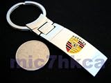 Chrome car logo keyring / keychain for PORSCHE (L)