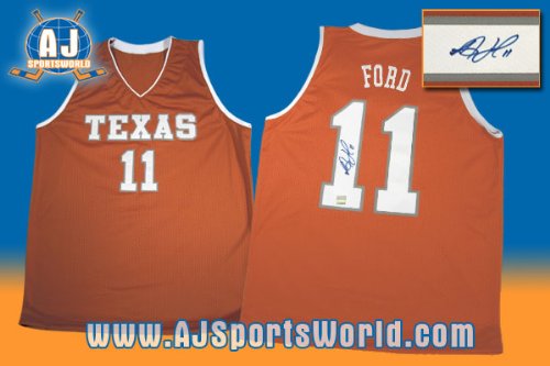 T.J. FORD Texas Longhorns Signed NCAA Basketball JERSEY