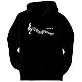 Rockabilly - Notes Music Mens Hoodie (Black, Sizes X-Small - XXX-Large)