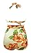 Cocoship Retro Peach Hibiscus & Beige Floral Halter High Waisted Bikini Bathing Suit Swimsuit L(FBA)