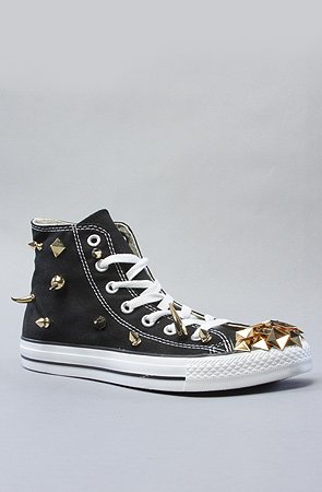 Gasoline Glamor The Studded High Top in Black and Gold (Exclusive) - Sneakers for Women product image