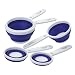 Kitchen & Housewares : Progressive International 5-Piece Set of Collapsible Measuring Cups, Blue and White