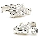 Hog Harley Motorcycle Silver Cufflinks Cuff Links