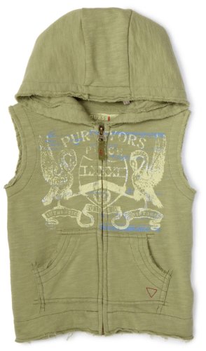 Guess Boys 2-7 Sleeveless Hoody With Foil - Green - S(4T 4)