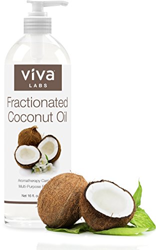 Viva Labs Fractionated Coconut Oil, 16 oz - Ultra Hydrating Massage & Aromatherapy Must-Have, Hexane-Free