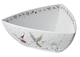 Royal Worcester Clare Mackie Festive Collection Large Size Triangular Bowl