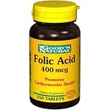 Folic Acid 400 Mcg 250 Tablets Good'N Natural