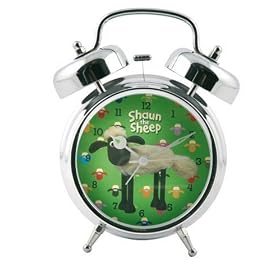 Shaun The Sheep Chrome Twinbell Alarm