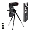4 in 1 Camera Lens Kit Designed for Apple iPhone 4 4S iPad(Fish Eye Lens, Wide Angle + Micro Lens, 8X Black Telephoto Lens Plus Tripod and Hard Case) w/ AGPtek USB 2.0 All in One Card Reader