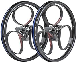 Loopwheels 24-Inch/19 mm Black Loops and Red Logos for Wheelchairs - 1 Pair