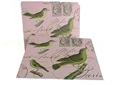 Botanical Birds 12 File Folders with Vintage Designs Manila Folder Set