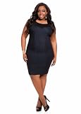 Ashley Stewart Womens Plus Size Denim Sheath Dress