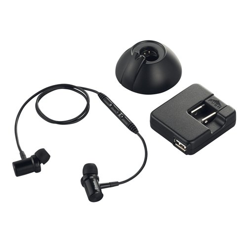 BUFFALO ステレオイヤホン Bluetooth 2.1対応 ACアダプタ付 ブラック BSHSBE07ABK
