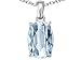 1.50 cttw 14k White Gold Genuine Rare European Checkerboard Cut Cushion Shaped Aquamarine Pendant