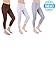Sexy Basics Womens 3 Pack Stretch Cotton Capri Lace Legging Tights