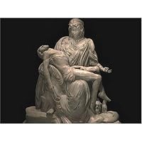 religeous statue, mary holding jesus, done with poser