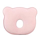 ベビー枕 新生児用 枕 寝返り防止クッション 柔らかい 向きぐせ防止 ベビー枕 出産祝い お祝い ギフト 寝ハゲ対策 - ピンク