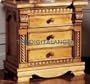 Gothic bedside table medieval pine w drawers Occasional table