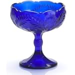 Mosser Glass Small Thistle Compote - Cobalt Blue