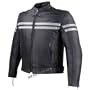 TRACK MOTORCYCLE BIKER ARMOR LEATHER JACKET BLACK L
