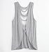 Sound & Matter Womens Crochet Back Vest - Gray X Sml