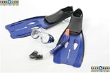 Aqua Sphere Tauchset Karibik - Brille Schnorchel Flossen - 