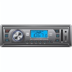 Dual XR4110 AM FM USB SD 3.5mm Mechless Receiver (Gray) by Dual Electronics