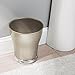 mDesign Wastebasket Trash Can for Bathroom, Office, Kitchen - Steel, Pearl Champagne/Chrome