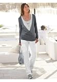 Modischer Longpullover mit tiefem V-Ausschnitt von Rick Cardona