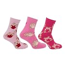 Ladies/Womens Thick & Warm Winter Thermal Socks, Love Heart Teddy Bears (Pack of 3)