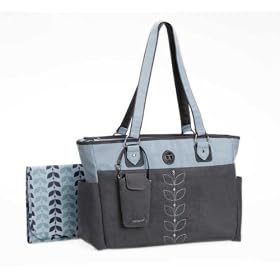Buy Out 'n About Faux Suede Diaper Bag by Carter's - Grey and Blue by Carters
