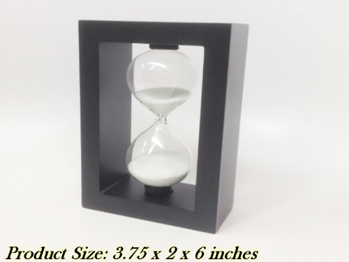 Desktop distractions 6 inch hour glass timer in black 5…