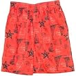 Boys Red Skull Printed Swim Trunks