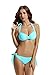 zeraca Tie Side Bottom Halter Bandeau Bikini Bathing Suits