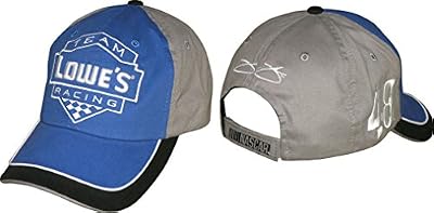 Jimmie Johnson Lowe's #48 Nascar Checkered Fan Up Adjustable Hat / Cap
