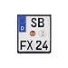 Kennzeichenhalter f�r Schilder 180 x 200mm "Schwarz" - MetaChrom