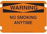 10 x 14 Standard Warning Signs- No Smoking Anytime