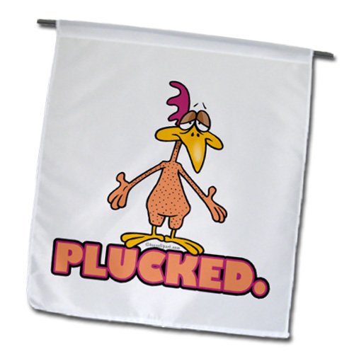 3dRose Fl_104103_1 Funny Plucked Naked Chicken Cartoon Character Garden Flag, 12 by 18-Inch 3dRose Fl_104103_1 Funny Plucked Naked Chicken Cartoon Character Garden Flag, 12 by 18-Inch