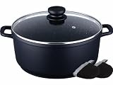 Faitout en pierre + fonte daluminium 24 cm 4,2L + couvercle + manchon offert