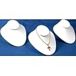 3 White Leather Necklace Chain Jewelry Bust Displays Units
