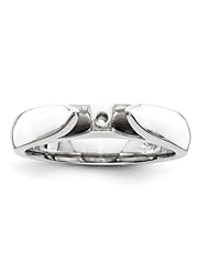 14k White Gold Peg Set Solitaire Ring Semi-Mounting, No Center Stone Included