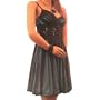Empire Waist Beaded Cocktail Dress (Medium, Blue)