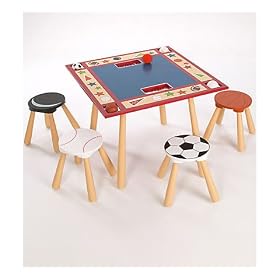 All-Star Sports Table and 4-Stool Set