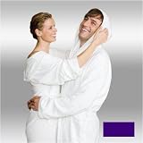 Heavy 14oz. Hooded Terry Robe W/double Stitching. Full Length 52 Inches - Several Colors Available (Dark Purple)