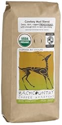 BackCountry Coffee Roasters Organic Cowboy Mud Blend, 16-Ounce Bags (Pack of 2)