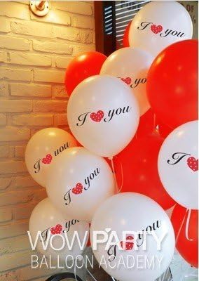 Shipping Free--30pcs/lots Wholesales "I Love You'' 12 Inch Latex Balloons for Wedding Party